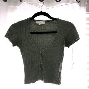 Cropped green tee urban outfitters